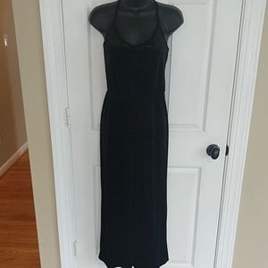 Black velvet jumpsuit